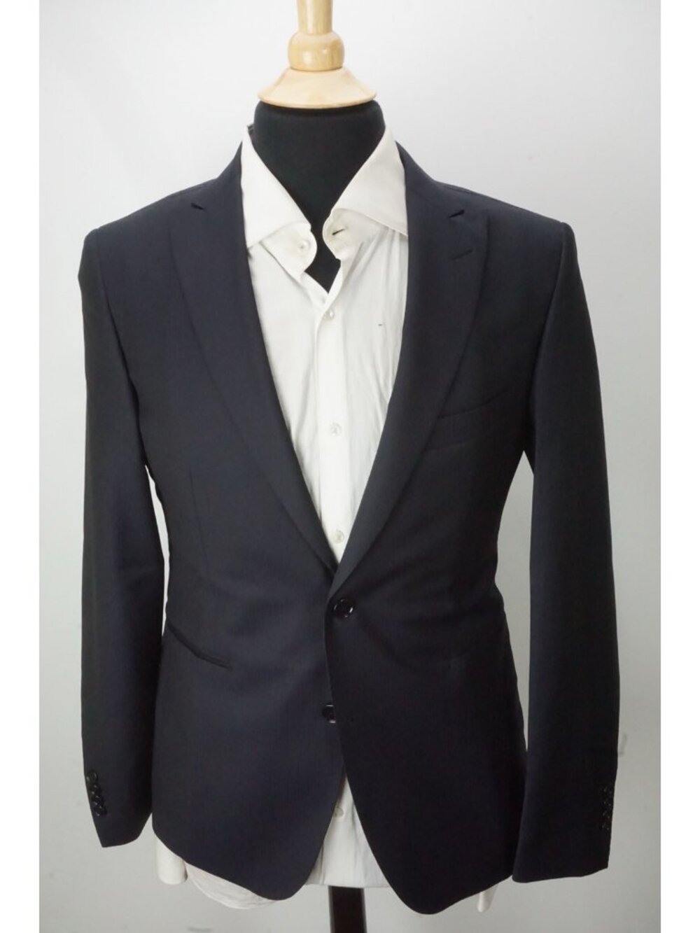 Tagliatore Navy Herringbone S130s Wool Sport Coat Jacket Sz 38R US Brand New - Picture 3 of 9